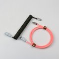 thumbnail image 1 of Usb c Coiled Gx16 aviator Cable Keyboard Cable Type c to Usb c Long Coiled Cable for Mechanical Keyboard coiled 18cm 2CL3, 1 of 1