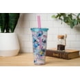 thumbnail image 2 of Silver Buffalo Disney Lilo and Stitch - Vaso de plástico Boba con tapa y pajita, 24 onzas, 2 of 8