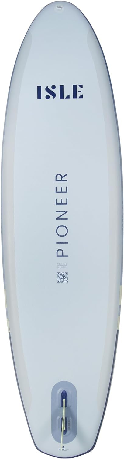 ISLE Pioneer Inflatable Stand Up Paddle Board-10.6x34x6in-max. 285lbs-Ice/Lumin/Slate