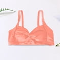 thumbnail image 2 of DHFJKG String Bikini Tops For Women Bathing Suit Swim Ruched Bikini Top With Adjustable Straps Solid Color Casual Beachwear, 2 of 4