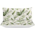 thumbnail image 3 of HAHDAXIA Plant Pattern Bedding Solid Comforter Set for All Seasons,3 Pieces(1 Comforter+2 Pillowcases),Soft Microfiber Bedding Set Full(79"x90"), 3 of 7