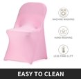 thumbnail image 3 of Chair Folding Chair Covers, Universal Fitted Chair Slipcovers for Wedding, Party, Banquet, Holidays, Celebration light pink, 3 of 5
