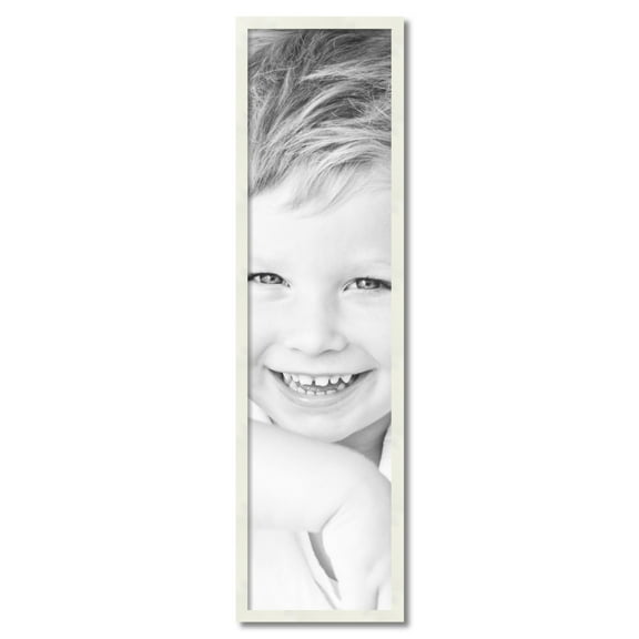 ArtToFrames 12" x 47" White Picture Frame, 12x47 inch White Wood Poster Frame (WOM-5140)