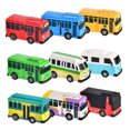 thumbnail image 3 of 4 Pcs Jouets Petit Bus Tayo, Ensemble de Jouets Voiture Petit Bus Tayo, Mini Voitures à Rétrofriction pour Amis Mini (Tayo Rogi Gani Rani) [xh] Grand Bus 4 Pcs, 3 of 4