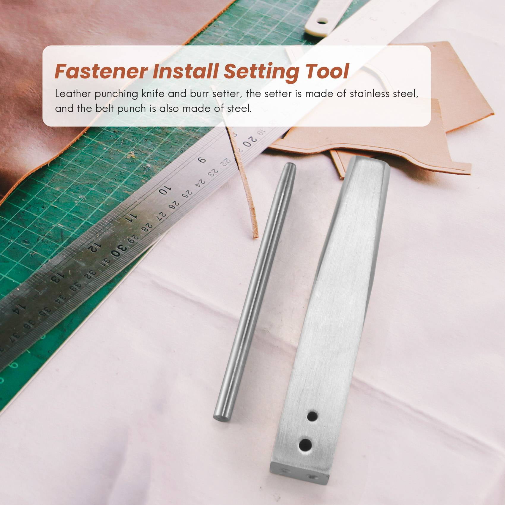 Red Copper Rivet and Burr with Burr Setter Copper Rivet Fastener