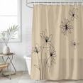thumbnail image 6 of Floral Shower Curtain Set - 72" x 78" Washable Bathtub Curtain with 12 Hooks, Spring Flower Waterproof Fabric Stall Shower Curtains for Bathroom/Bathtub Décor, 6 of 6