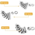 thumbnail image 1 of 900PCS M3 M4 M5 304 Acero inoxidable Hex Button Socket Head Cable Tornillos Tornillos con surtido de tuercas Vhermosa YQ-2454, 1 of 4