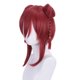 thumbnail image 2 of Peluca corta para cosplay de anime, moño doble rojo con flequillo recto, 2 of 3