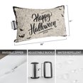thumbnail image 6 of 1 Pack Outdoor Waterproof Throw Pillows for Head,Horror Spiders Net Bats Cushion Cases with Insert&Straps Neck Pillows for Patio Recliner Chair,Happy Halloween Words, 6 of 9