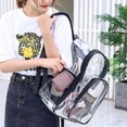 thumbnail image 4 of Mochila para ordenador portátil, mochilas escolares, PVC transparente negro, impermeable, gran capacidad para escuela, estudiante universitario, 36x28x12cm, 4 of 8