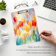 thumbnail image 4 of 12.5" x 9" Acrylic Clipboard with Gold Metal Clip Office and Classroom Essential Vibrant Colorful Tulips, 4 of 7