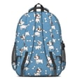 thumbnail image 3 of Spaniel and Bone Blue Pattern Cute School Backpack Bag with Padded Back and Adjustable Shoulder Straps 16.9 X 12.6 X 5.9 Inches, 3 of 5