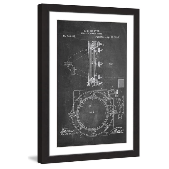 "Searchlight 1893 Chalk" Framed Painting Print