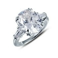 thumbnail image 4 of Lafonn Classic Sterling Silver Platinum Plated Lassire Simulated Diamond Ring (5.75 CTTW), 4 of 5