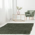 thumbnail image 2 of Linon  Flokati Wool Thick Area Rug Olive 5' x 8' Handmade 5' x 8' Kitchen,Bedroom,Entryway N/A Rectangle Shag,Modern & Contemporary, 2 of 5