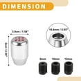 thumbnail image 5 of Unique Bargains 1 Set 6cm Shifter Knob - with 3 Adapter for 5 Speed Manual Vehicle - Aluminum Alloy Silver Tone Red, 5 of 7