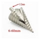 thumbnail image 3 of Broca escalonada HSS profesional Apuakthei - Juego de brocas cónicas para acero inoxidable, metal, madera y plástico (6-60 mm, longitud del vástago: 12 mm), 3 of 5