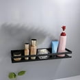 thumbnail image 3 of Bathroom Accessories Modern Matt Black Bathroom Corner Shelves Kitchen Wall Shelf Shower Bath Shampoo Storage Rack - 50x10x5.8cm, 3 of 7