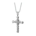 thumbnail image 2 of Men Necklace Shiny Rhinestones Cross Pendant Bamboo Chain Necklace Smooth Appearance Necklace Jewelry Gift, 2 of 7