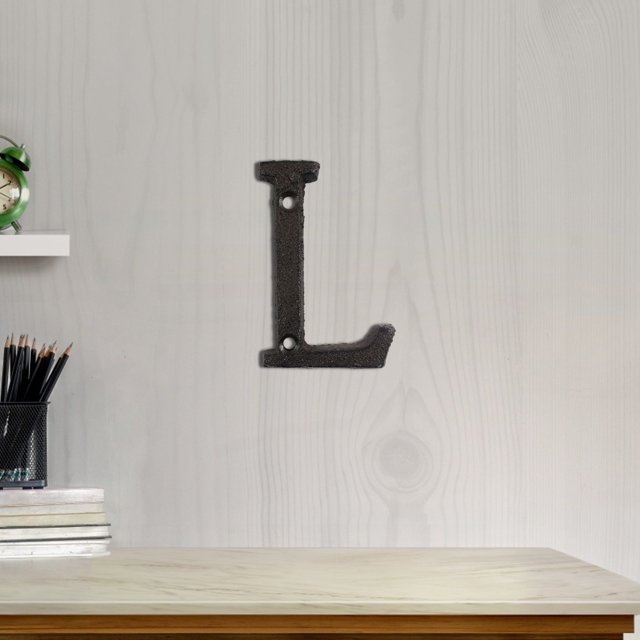 Free Shipping, Dusknt Wrought Iron Decorations Creative Diy House Number Casts Iron Metal Letters, Limited Time Offer!