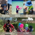 thumbnail image 7 of Baby Sun Hat Toddler Beach Swim Hats UPF 50+ Summer Bucket Hat Kids Infant Wide Brim Adjustable Sun Hat for Baby Boy Girls, 7 of 7