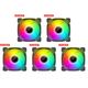 thumbnail image 1 of Ventilador para Caja PC Ventilador Refrigeración 120 Mm Ventilador RGB Direccionable ARGB 5 V Y 3 Pines (positivo Negro), 1 of 2