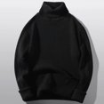 thumbnail image 2 of TFEOQRY Men's Turtleneck Sweater Ribbed Knit Long Sleeve Loose Casual Pullover Fall Winter Warm Top Black, 2 of 5
