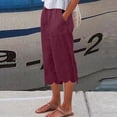 thumbnail image 2 of Summer Savings Clearance 2023! TAGOLD Womens Summer Pants, Fashion Womens Casual Elastic Loose Pants Straight Wide Leg Trousers Pants, 2 of 5