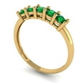thumbnail image 2 of 0.35 ctw Wedding Band for Women - 14K Yellow Gold Simulated Emerald Stackable Eternity Ring, 2 of 6