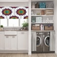 thumbnail image 3 of LALILO Kitchen Curtain Valance Tie Dye Colorful Boho Ink Rod Pocket Window Curtain 52"x 18" Set of 2, 3 of 7