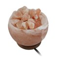 thumbnail image 2 of Natural Rock Crystal Filled Himalayan Salt Lamp Bowl 5.5 Inch, 2 of 4
