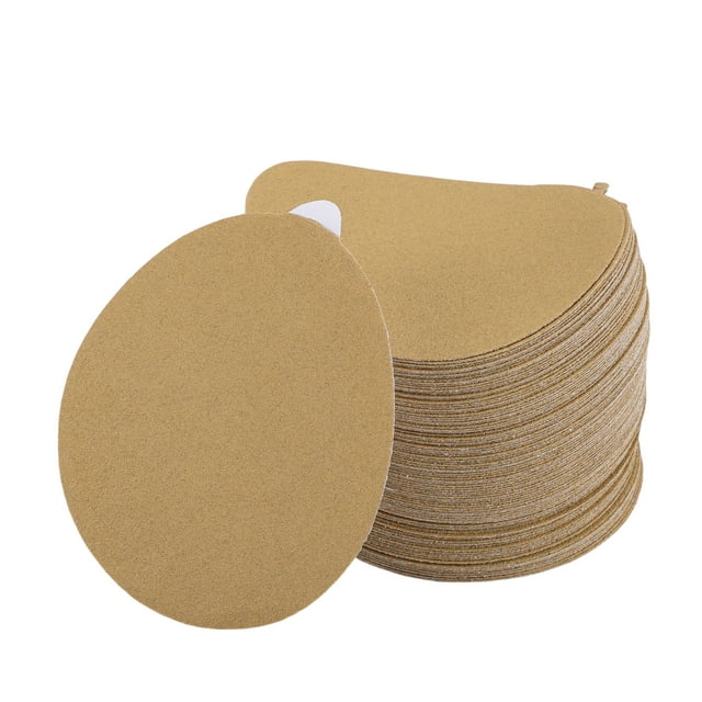 Discos de Lijado Universales de 5" 100 Granos con Gancho y Bucle, Óxido de Aluminio, 100 Pcs