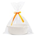 thumbnail image 1 of Guardoinrt Christmas Gift Baskets Set Of Empty Gift Baskets With Transparent Bag Small white, 1 of 6