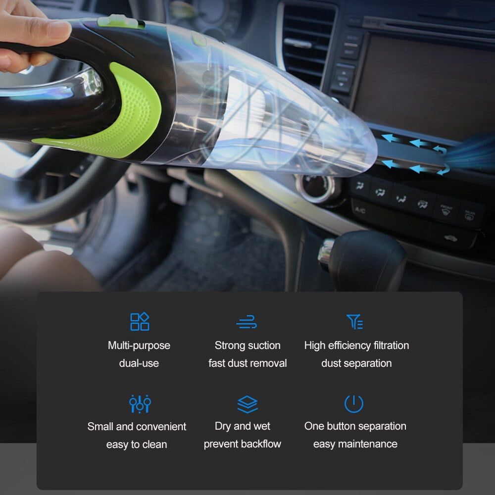 Car Wireless Vacuum Cleaner Cordless Wet/Dry 120W 4000Pa Suction Hand-held Vacuum Cleaner Portable Home and Auto Dual-use