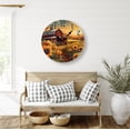 thumbnail image 3 of Eveokoki Rustic Sunflowers Sunset Farmhouse Wooden Wall Clock - 10 Inch Silent Non-Ticking Decorative Clock for Kitchen, Living Room, Bedroom, Country Home Decor, 3 of 3