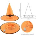 thumbnail image 2 of Decoraciones Sombrero de bruja al aire libre LzGUNGY 6 piezas colgante iluminado brillante, 2 of 5