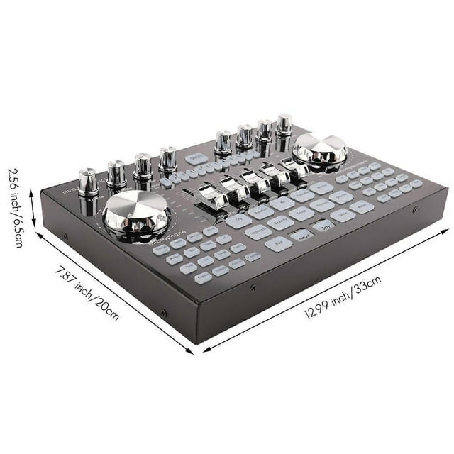 K1 Live Sound Card Portable Bluetooth Sound Card Profession Adjustable Volume Audio for Music Record