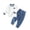 Blue, variant on Ulanda Infant Toddler Baby Girls Clothes Outfits,2 Piece Cute Fall Long-sleeve Top and Pants (Grey, 18-24 Months)