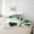 thumbnail image 6 of Manfei Green Pine 7pcs Bedding Comforter Set,Merry Christmas Queen Bedding Sets,Gold Glitter Print Queen Sheet Sets For Child,Microfiber Bedroom Decor, 6 of 8