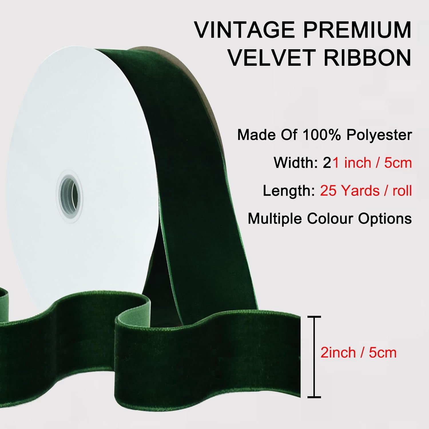 NANAHuang Khaki Gold Velvet Ribbon 3/8 Inch x 25yds, Vintage Velvet Ribbons, for Wreath Decoration Handmade Craft Ornaments Gift Wrapping & Bow Making, Valentine's Day Bouquet Packaging