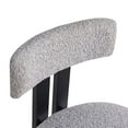 thumbnail image 5 of Remy Modern 26.5" Fabric Upholstered Barstools with Iron Frame, Black+Gray, Set of 2, 5 of 7