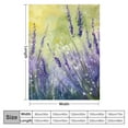 thumbnail image 4 of JEUXUS Flannel Material Blanket Lavender Abstract, Plant Wall Art Picture White, 4 of 6