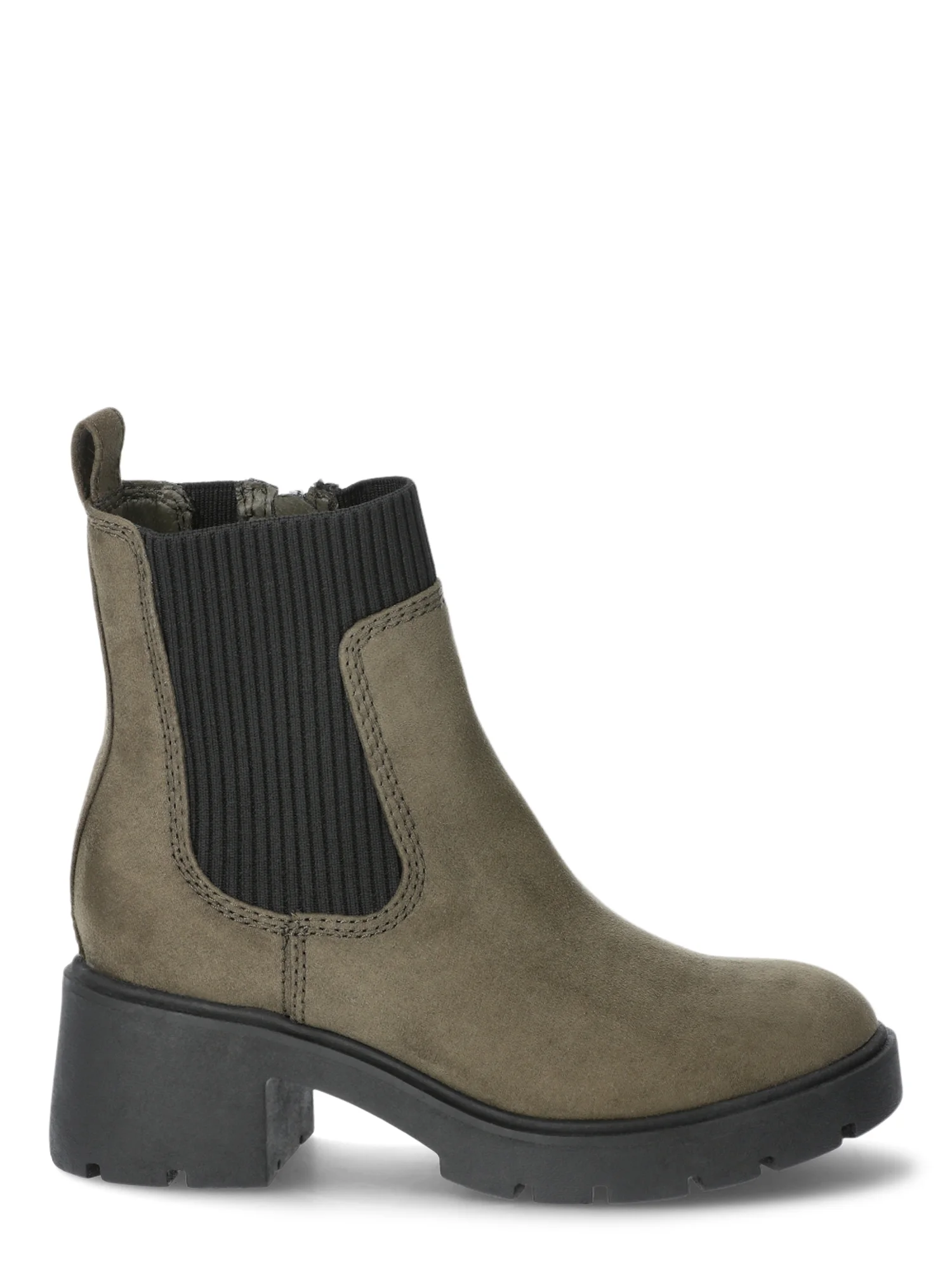 No Boundaries Women's Knit Chelsea Ankle Boots, Wide Width Available