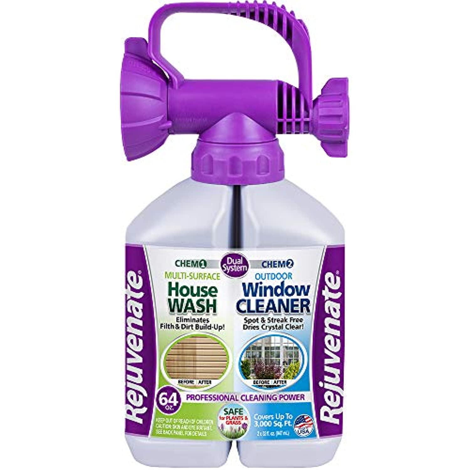 Rejuvenate Dual System Outdoor Window Cleaner & House Siding Cleaner