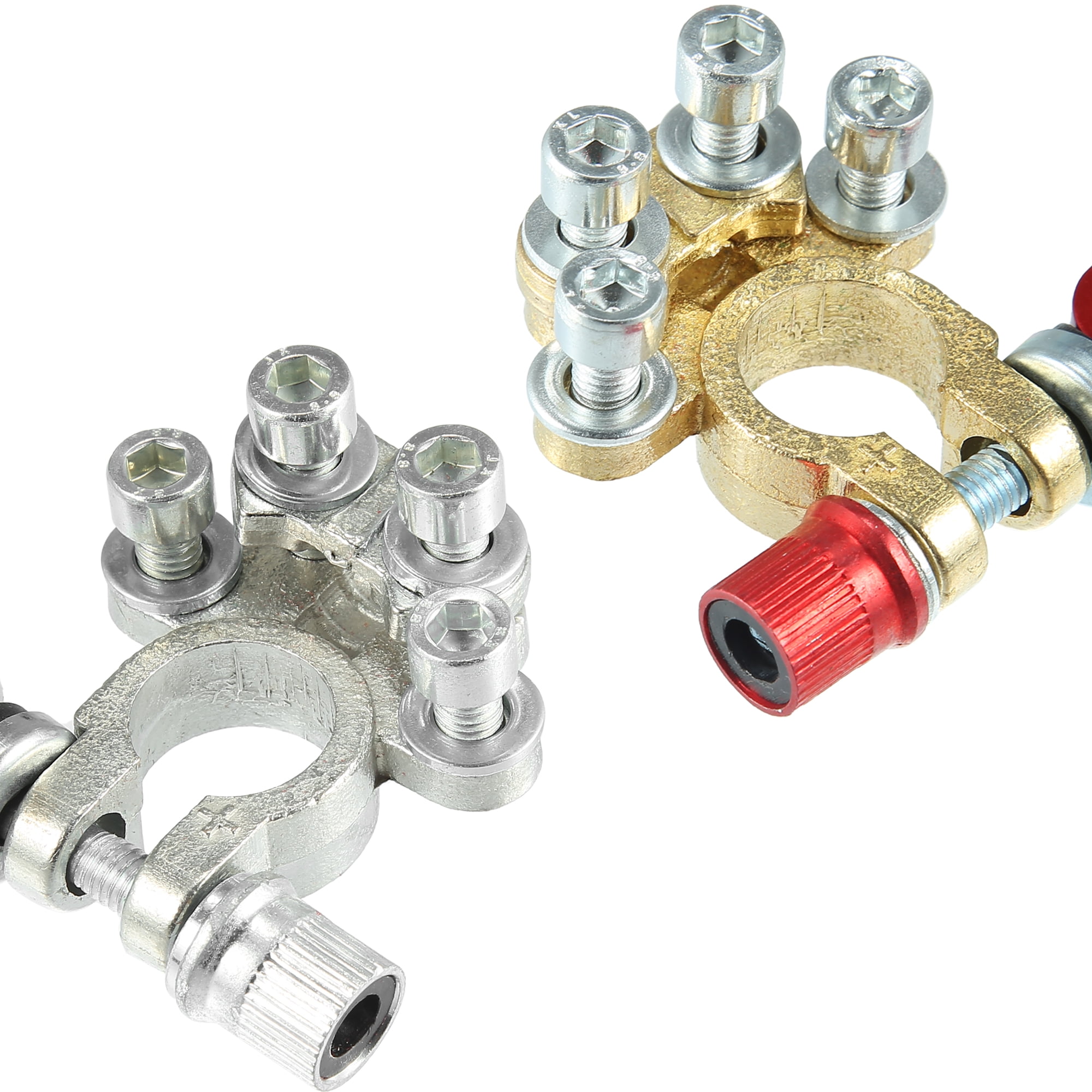 Unique Bargains 4pcs Car Battery Terminal Copper Quick Release Connectors Universal Fit
