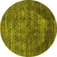 thumbnail image 1 of Ahgly Company Machine Washable Indoor Round Persian Yellow Bohemian Area Rugs, 3' Round, 1 of 4