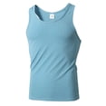 thumbnail image 2 of DIOAZUD Big and Tall Tank Tops for Men Ribbed Knit Sleeveless Muscle Shirts Solid Color Fitted Tank Top for Gym Workout, 2 of 8