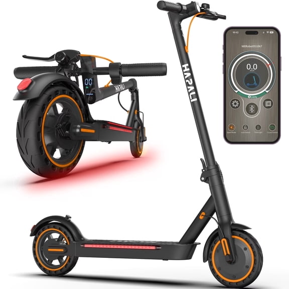 Electric Scooters for Adults, Folding E Scooter with Built in Side Light, Max 19MPH, 12-19Miles Range