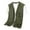 Army Green Tops for Men, variant on IYTR Men's Summer Outdoor Multi-Pocket Quick-Drying Breathable Mesh Fishing Vest Photographer Waistcoat Travel Vest Gray XXXXL
