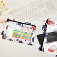 thumbnail image 2 of FORMRS 2 Pack Pencil Pouch for 3 Ring Binder with Clear Window Zipper Case, Star Spangled Helmets, 2 of 6